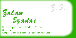 zalan szadai business card